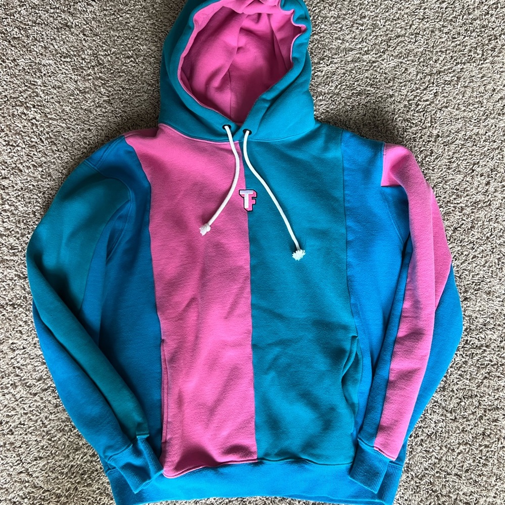 Teddy Fresh Color Block Bubblegum Hoodie / Super Soft Hooded Sweatshirt